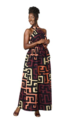 D'IYANU | Ronke African Print Dress for Women – Elegant African Attire – Ankara & Kente Dress in Regular & Plus Sizes2