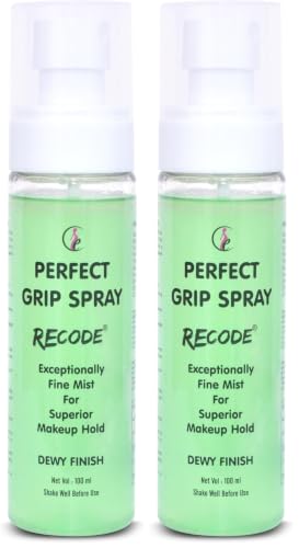 Image of Recode Perfect Grip Spray Makeup Fixer 100 Ml|Dewy Finish|Vitamin E Enriched|Long Lasting|Keeps Makeup Intact|Hydrates, Soothes & Refreshes Skin (Pack of 2)