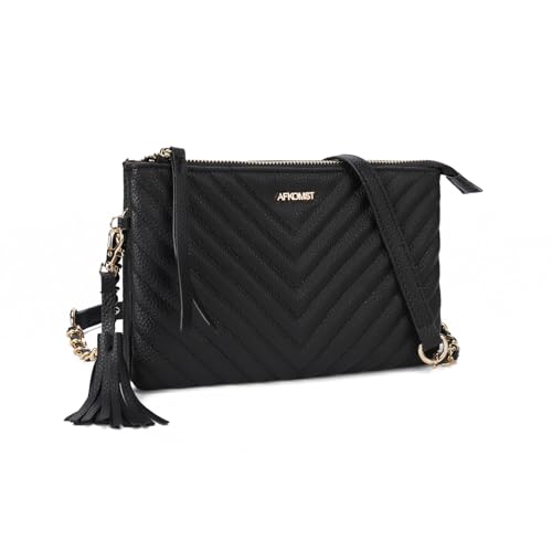 Gladdon Kleine Umhängetaschen für Damen Cross Schultertaschen Clutch Umhängetasche Frauen Cross-body-Taschen Sling Messenger Bag Cossbody Handytasche(Schwarz)