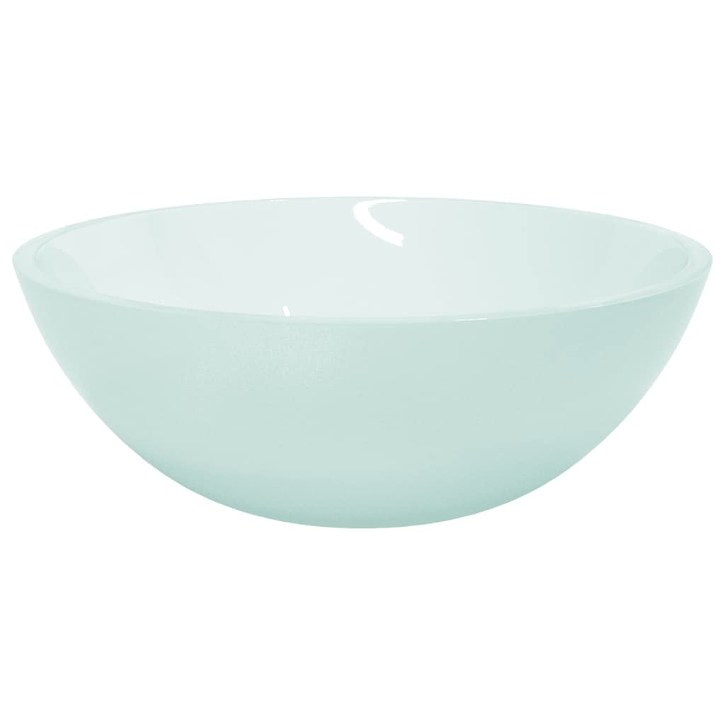 INLIFE Lavabo de cristal 50 x 37 x 14 cm, mate, 6,74 kg, 345243