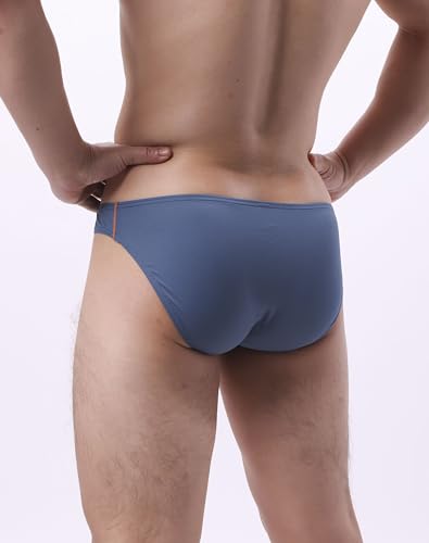 WINDAY Men's Briefs Ice Silk Low Rise Bikini Briefs Soft Moisture Wicking Underwear2