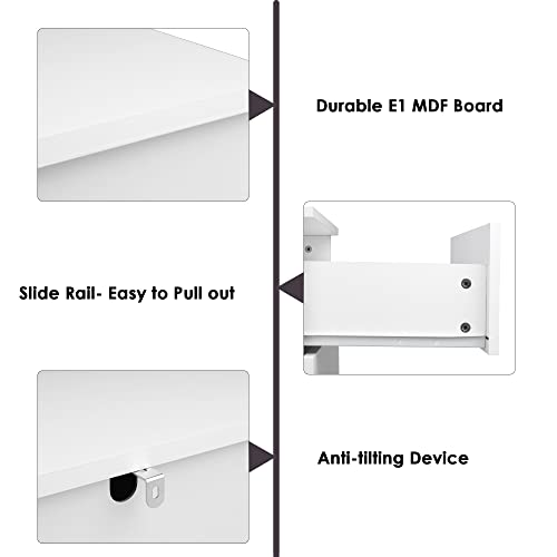 Fotosok 6 Drawer Dresser With Mental Handles, 23.6L X 15.7W X 46.9H Inches Chest Of Drawers With 6-Layer Modern Floor Storage Cabinet, Tall Nightstand For Bedroom, Living Room, White #TOP7