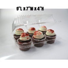 Pizety Case Of 50 6 Cupcake Boxes 6 Cupcake Containers Plastic Disposable 6 Pack Cupcake Containers 6 Compartment Cupcake Containers Half Dozen Cupcake Containers 6 Count 6 Cupcake Holder thumb #2