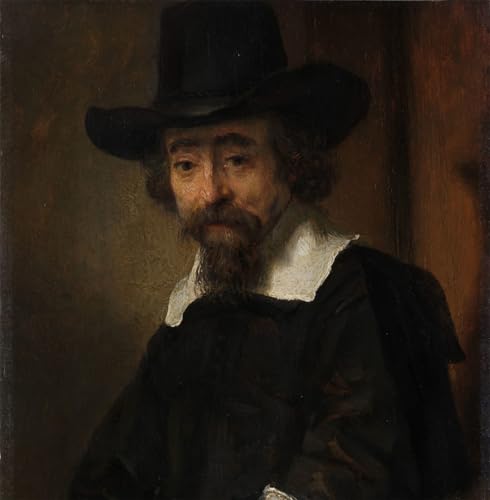 Portrait d'Ephraïm Bueno par Rembrandt peinture sur toile 60x90cm pour salon