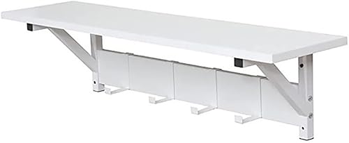 JJS Perchero flotante para colgar en la pared, estantes de almacenamiento con ganchos para abrigos, soporte para llaves para entrada, pasillo, baño, JJS Perchero flotante para colgar en la pared, estantes de almacenamiento con ganchos para abrigos, soporte para llaves para entrada, pasillo, baño,