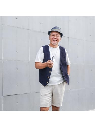 Men's Casual Linen Vest Vintage V-Neck Vest Dress Summer Beach Wedding Linen Waistcoat3