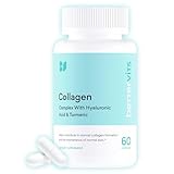 Bettervits Collagen Peptides Complex with Hyaluronic Acid & Turmeric | Hydrolyzed Marine Collagen Supplements for Women & Men | Collagen with Vitamin C for Skin, Hair, Nails & Joints – 60 Capsules