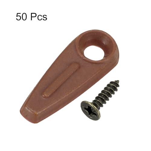 Image of HARFINGTON 50Pcs Picture Frame Backing Hardware Clip with 50Pcs Screws Turn Button Fasteners Set Picture Turn Backing Clips for Craft Hanging Picture Drawing, Brown