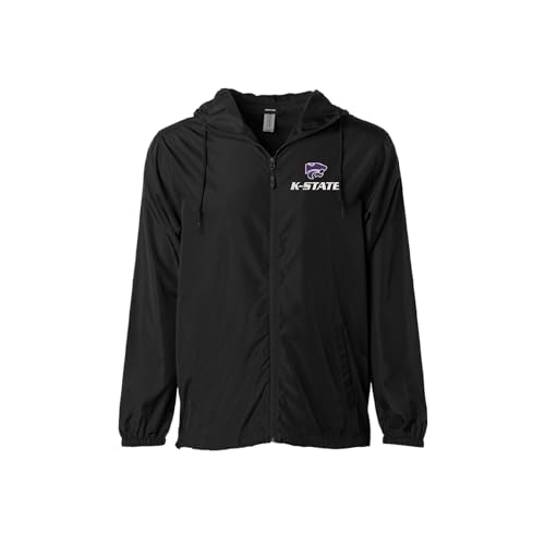 Sorority Letters Shop Kansas State University Lightweight Windbreaker Jacket with K-State Logo Embroidered