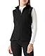 Outdoor Ventures Fleece Weste für Damen,Weich Ärmellos Jacke mit Reißverschlusstaschen, Sport Laufweste Frühling Herbst Fleeceweste Frauen Schwarz L/42