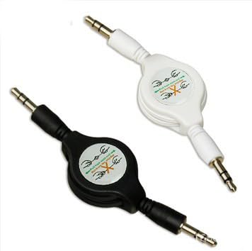 2 Pack Cable Auxiliar Retráctil 3.5mm 80 cm miniatura 7