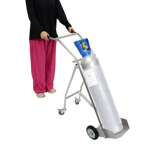 Carretilla para tanques de cilindro 40L, acero inoxidable miniatura 4