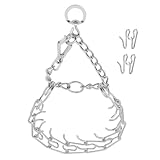 STEHEALTH Prong Pinch Collar for Dogs with Quick Release Buckle, Adjustable Training Collar for Small Medium Large Dogs, Helps Prevent Dog from Pulling(2.3mm, Neck Size 13"-15"), Silver