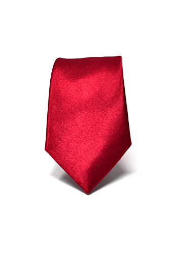 Oxford Collection Corbata de hombre Rojo Burdeos Delgada - 100% Seda - Estrecha, Elegante y Moderna - (ideal para un regalo, una boda, con un traje, en la oficina.) Cover