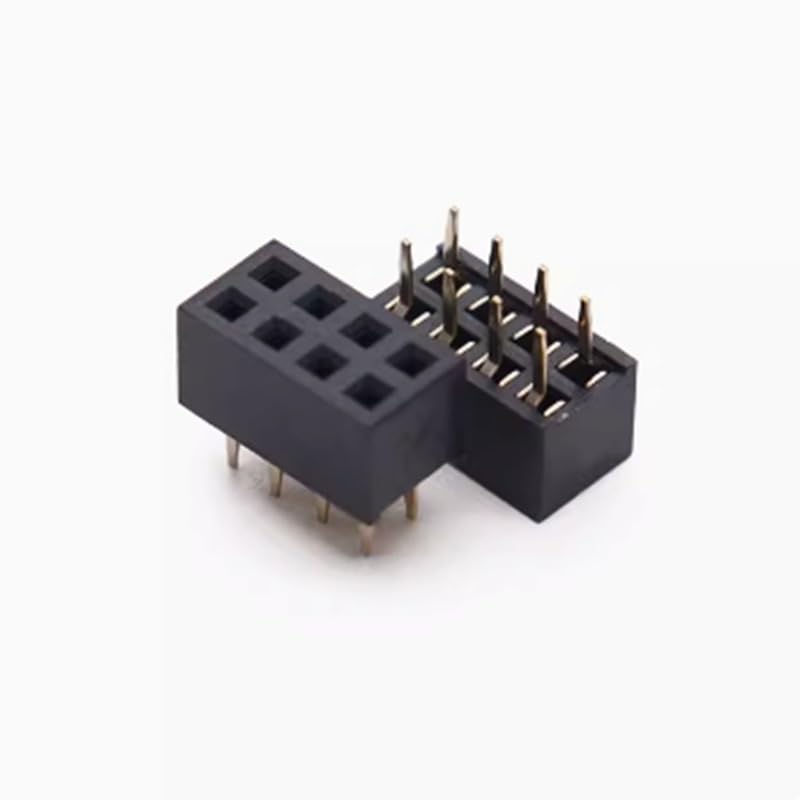 10 stücke 2x2/3/4/5/6/7/8/10/12/14/15/20/40P 2,0mm Zweireihig Gerade Buchsenleiste Pitch Streifen Stecker(2X4P)