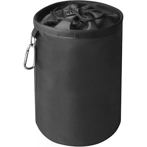 Ezranova Wäscheklammerbeutel mit Haken zum aufhängen, für bis zu 100 Wäscheklammern, schmutzsicherer Klammerbeutel für frische Wäsche, Klammerkorb aus engmaschigen Stoff, peg Bag, schwarz