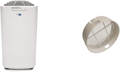Whynter ARC-110WD - Aire acondicionado portátil de 11,000 BTU, deshumidificador, hasta 350 pies cuadrados, blanco y prefiltro de manguera de entrada
