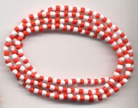 Collares de Cuentas Santeria Orisha Eleke Elekes Collar, EK-116 - Chango
