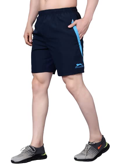 SHIV-NARESH Fitness Stride Shorts for Gym Runing Outdoor Sports Training Regular Wear for Mens and Boys (Blue)