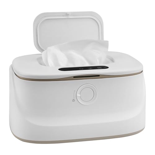 Calentador de toallitas húmedas para bebé, 3 temperaturas y 3 luces nocturnas cálidas, calentamiento rápido, carga USB, calentador de toallitas húmedas portátil para bebés en el coche, casa