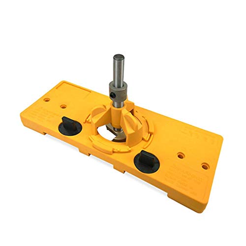 Preisvergleich Produktbild Szseven 35mm Scharnierlochstempel Scharnierbohrwerkzeug Meisterdübler Universal-Dübelhilfe Holzbearbeitungspositionierer, Gelb