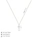 Zeffy Cross Necklace for Women 18k Gold Plated Cubic Zirconia Tiny Cross Pendant Necklace Simple Layered Cross Necklaces for Women