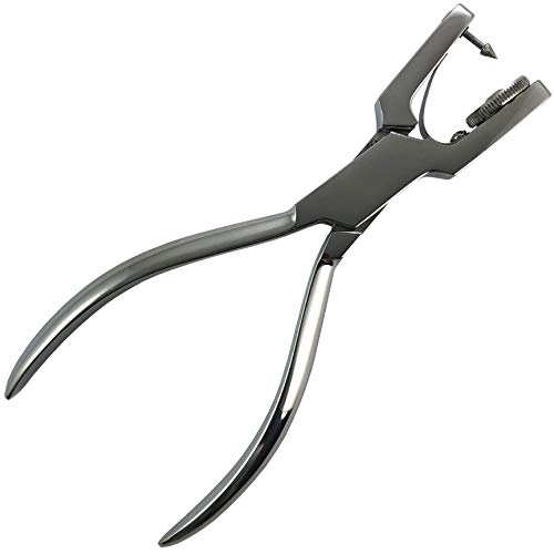 Jewellers Tools Pince perforatrice rotative 5 trous : poinçon cuir 0,8, 1, 1,2, 1,5 et 2 mm (185)