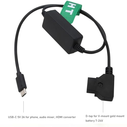 Câble D-Tap vers USB Type C alimentation Blackmagic Micro HDMI Sound Devices