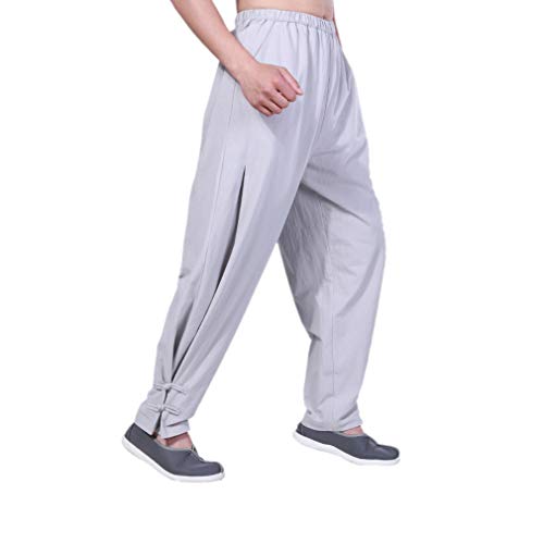 DGXIN Traditional Monk Trousers Buddhist Meditation Yoga Kungfu Pants4
