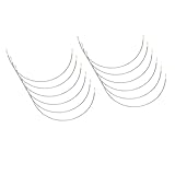 Tiuimk 6 paia di ferretti di ricambio per reggiseno, in acciaio inox, argento e bianco, coppa B, come mostrato nell'immagine principale, taglia unica, come mostrato nell'immagine principale, taglia