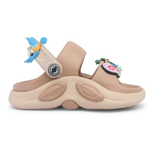 Image of Kids Cartoon Character Sports Sandals Lightweight Soft Sole Slip-On Sandals with Adjustable Back Strap for Boys & Girls