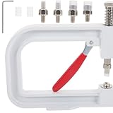 HOODANCOS Manuelle Perlenmaschine aus Gusseisen Nietsetzmaschine für Kleidung und Accessoires Perlen Handpresse mit Präziser Positionierung Perlenbefestigungswerkzeug für Pullover T shirts
