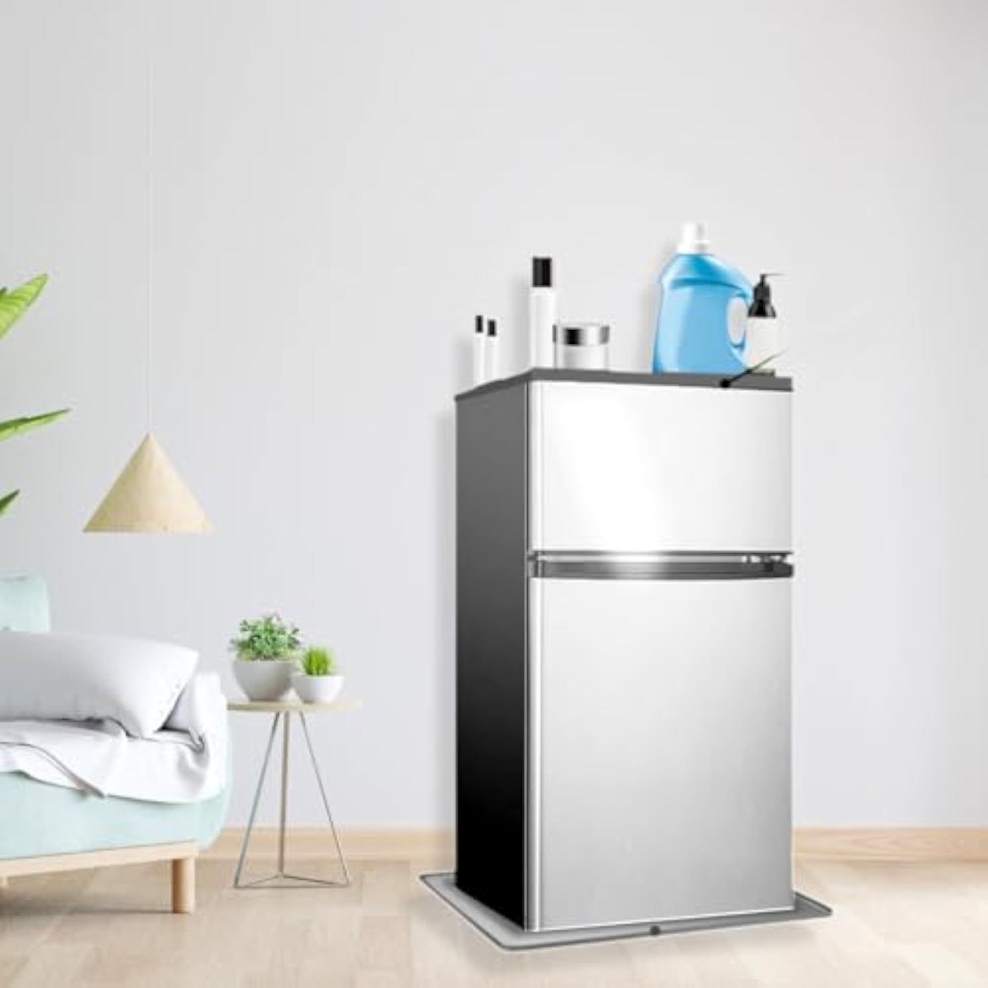 Mini Fridge Mat Silicone Drip Tray for Small Cabinet Washer