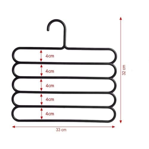 Image of 360-Degree Rotating Clothes Hanger, Multi-Purpose Wardrobe Organizer for Pants and Suits (5 Layer Clothes Hanger, 10PCS)