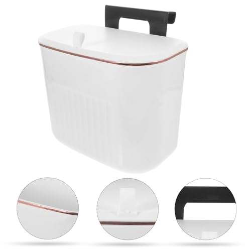 Caneca de basura pequeña blanca colgante para cocina miniatura 7