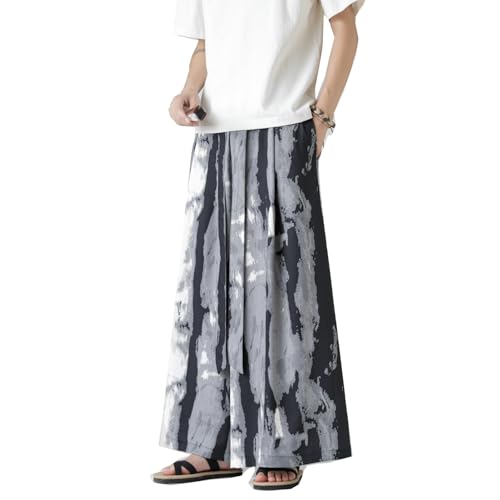 Seidarise Men's Wide Leg Casual Harem Linen Japanese Yoga Harem Pants Hip hop Joggers Baggy