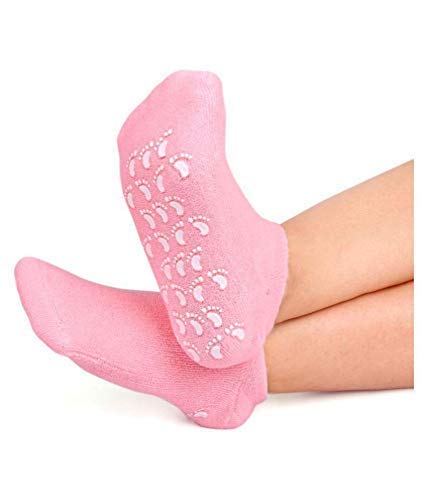 Ronest Moisturizing Silicone Gel Socks For Women And Men Gel Socks For Dry Cracked Feet Crack Heel Repair Socks Foot Moisturizer Socks Spa Gel Socks Natural Oil And Vitamin (Multi) 1 Pair
