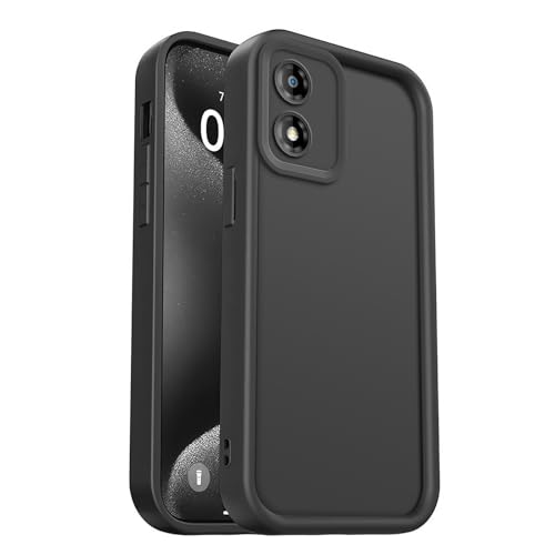 PanXCase Hülle für Motorola Moto E13 - Handyhülle Silikonhülle Weich Dünn Leicht Elegant Design Kameraschutz Stoßfest Kratzfeste Slim Schutzhülle (Schwarz)