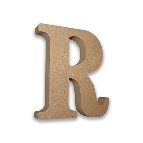 Habercrafts MDF Wooden Letters for Crafts Letter R (Large 13cm Good x 2 Depth) Large Freestanding DIY Crafts Personalised Names and Decoration (Letter R)