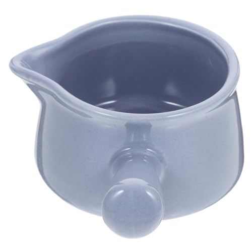 BEBEMOKO Coffee Syrup Creami Water Pitcher Water Jug Buttercream Ceramic Milk Jug Cream Pitcher Ceramic Milk Container Sauce Pitcher Ceramic Cup Ceramic Pitcher Cream Jug Grey Ceramics