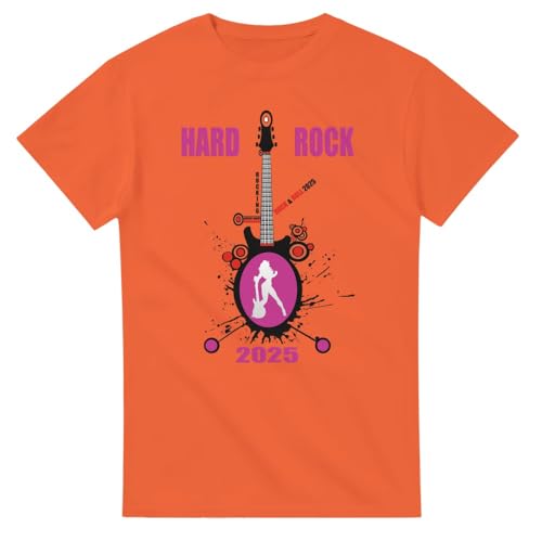 Hard Rock 2025 T-shirt en coton lourd rose idéal pour vos sorties urbaines d'été