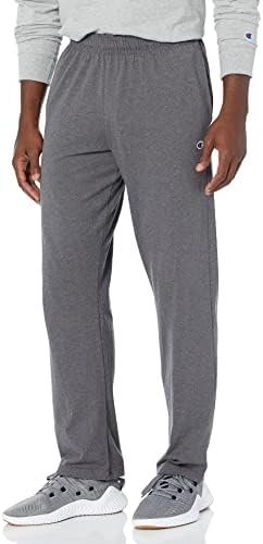 Champion Men's Authentic Open Bottom Jersey Pant, X-Large - Granite Heather