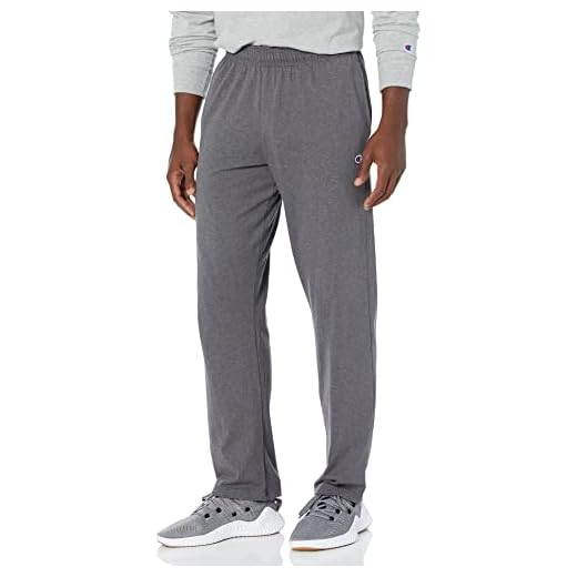 Champion Men's Authentic Open Bottom Jersey Pant, X-Large - Granite Heather
