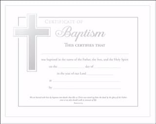 Premium Silver Foil Embossed Baptism Certificates – Pack of 6, 11″ × 8.5″, KJV (Romans 6:4) – Elegant Church Certificates for Baptism Keepsakes & Records