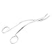 Aexit Under Hand Tools Grass Metal Curved Scissors Cutting Tool Trimmer Silver Tone 24cm 9.4