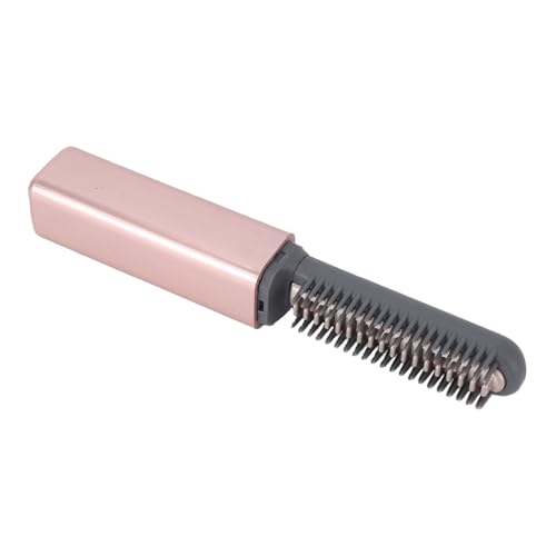 Plancha de pelo portátil rosa dorada para flequillos cortos, sin cable, con pantalla LED y calentamiento en 15 segundos miniatura 6