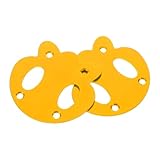 GARVALON 2 Piezas Juntas Metálicas Antihundimiento para Patineta Panda, Almohadilla de Aleación de Aluminio Amarilla, 2 Piezas para Protección de Cubierta Longboard en Skatepark y Uso