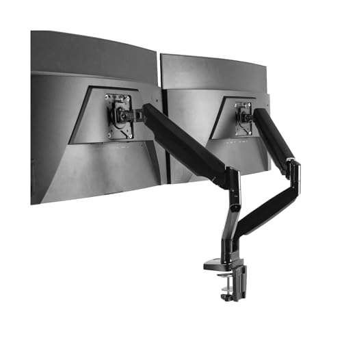 Soporte de doble monitor de 35 pulgadas articulado con muelle para escritorio VESA