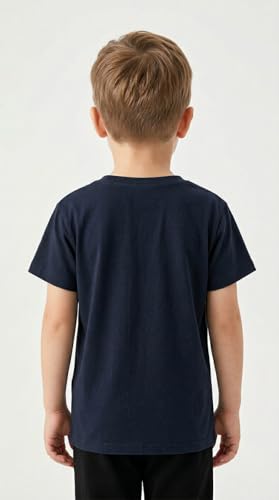Image of Kids T Shirt Short Sleeve Crewneck Tee for Toddler Boys and Girls Cotton Basic Summer Top 2-6 Years