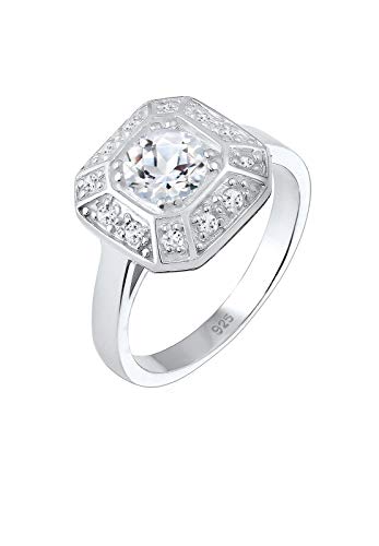 Preisvergleich Produktbild Elli PREMIUM Ring Damen Verlobung Glamour Topas in 925 Sterling Silber